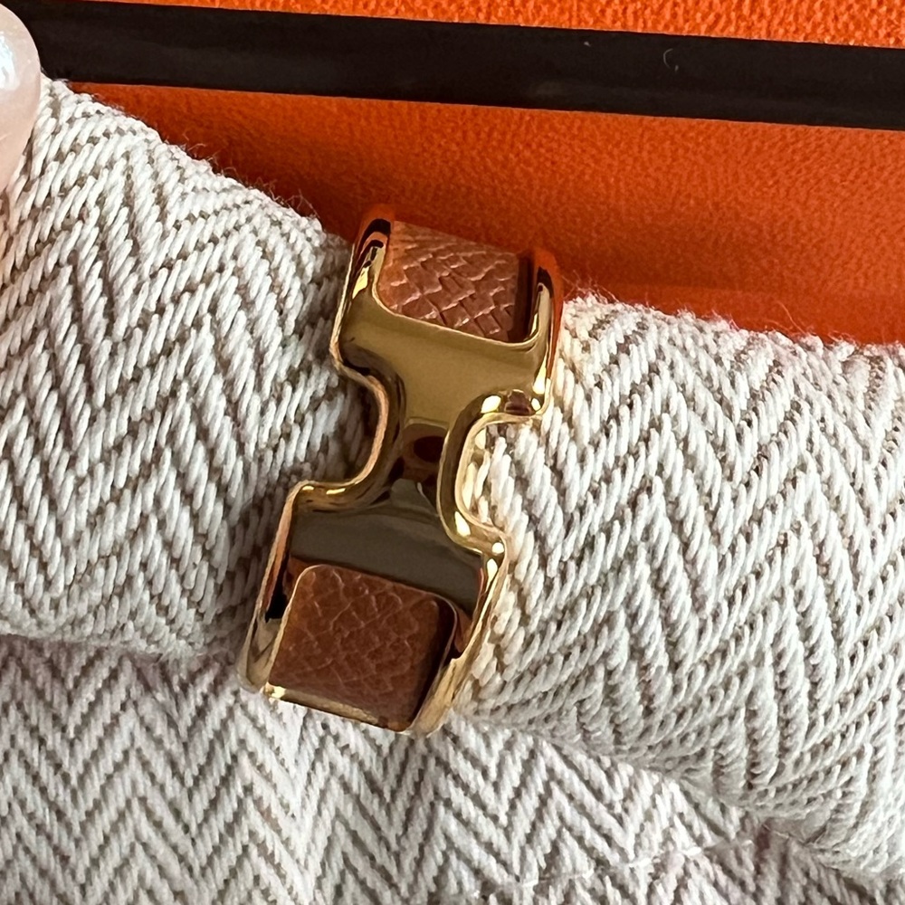 Hermes Olympe Small Model Gold Plated Ring Size S